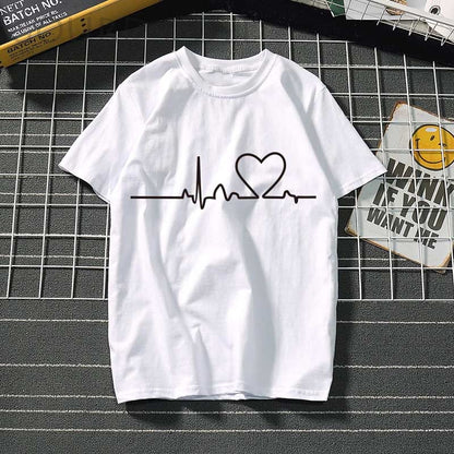 Women's t-shirt Harajuku love t shirt women feminina ladies Than heart ulzzang graphic t shirts women 2023 summer femme clothes