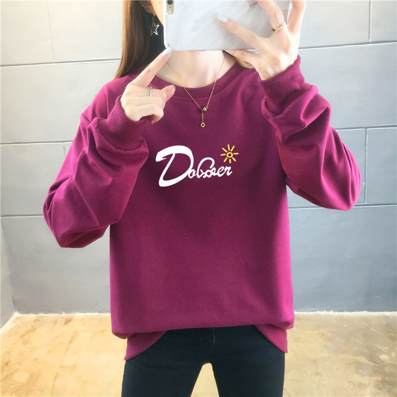 Women's Fashion Casual Letter Crew Neck Top