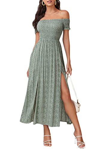 Women's Fashion Casual Bohemian Floral Print Dress