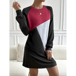 Women's Fashion Loose Patchwork Knitting Dress