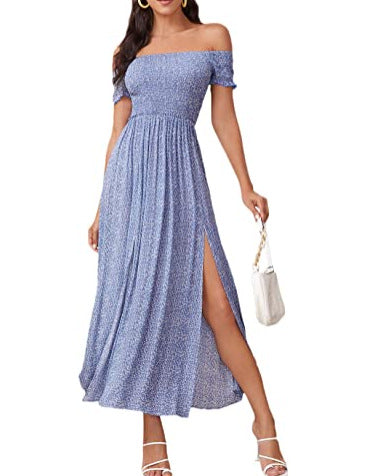 Women's Fashion Casual Bohemian Floral Print Dress