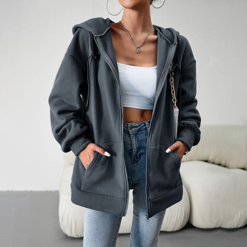 Women's Fashion, Loose, Casual Sweater/Cardigan - Hooded Coat