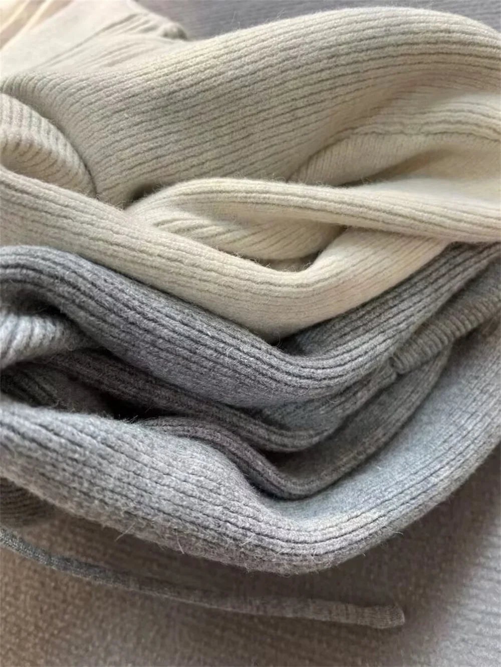 Korean Gray Hood Sweater Outerwear Women Loose Spring Autumn and Winter Outdoor Thickened Knitted Double Zipper Hoodie Coats