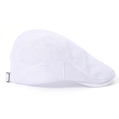 TOHUIYAN Summer Mens Hats Breathable Mesh Newsboy Caps Outdoor Baker Boy Boinas Cabbie Hat Fashion Driving Flat Cap For Women