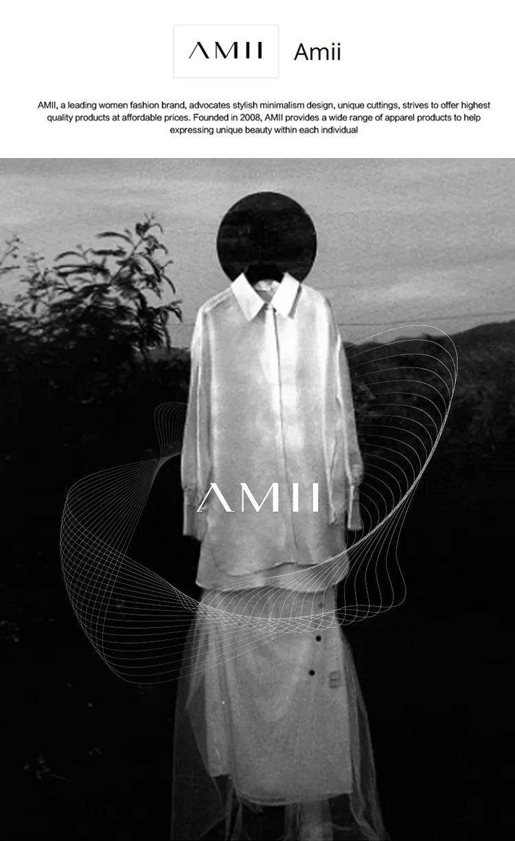 AMII Minimalism Streetwear Women Denim Coat 2023 Autumn Short Top New Loose Turn-down Collar Retro Female Clothing 12323079