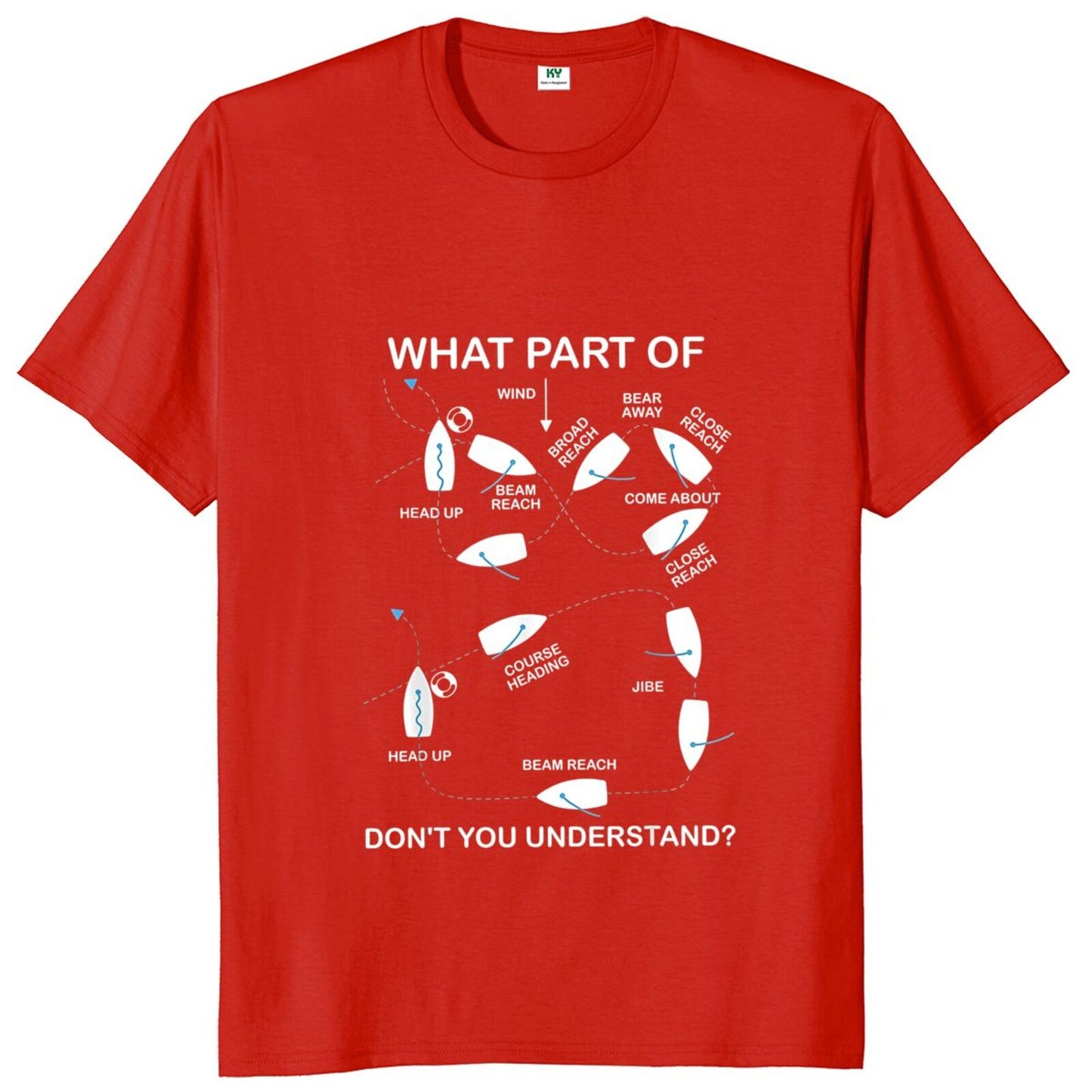What Part Of Ship Don't You Understand T Shirt Funny Sailing Ship Lovers Gift Tee   Tops Casual Unisex Cotton T-shirts EU Size