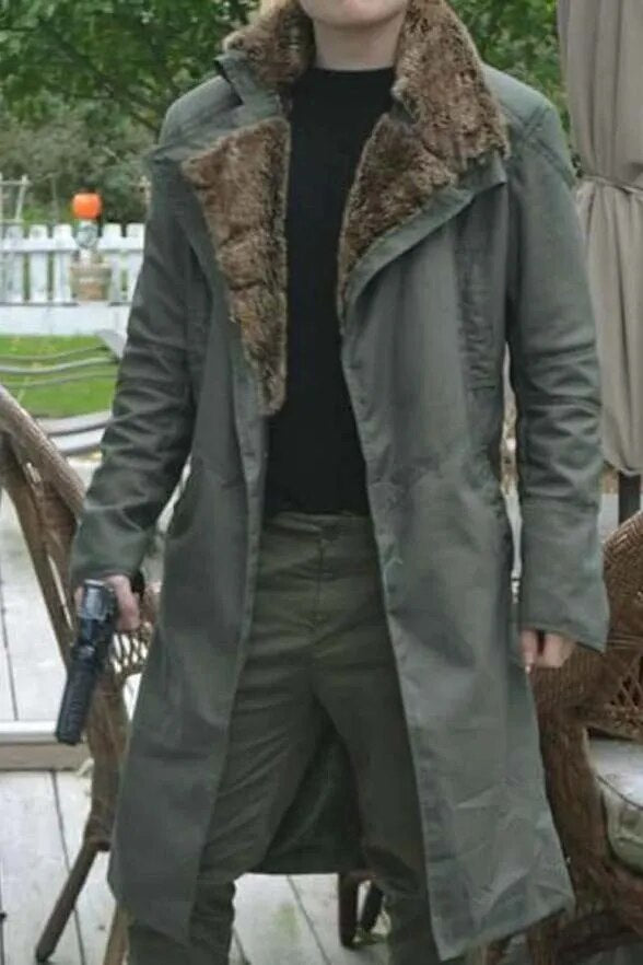Meimei's 2017 movie "Blade Runner 2049" cotton jacket trench coat