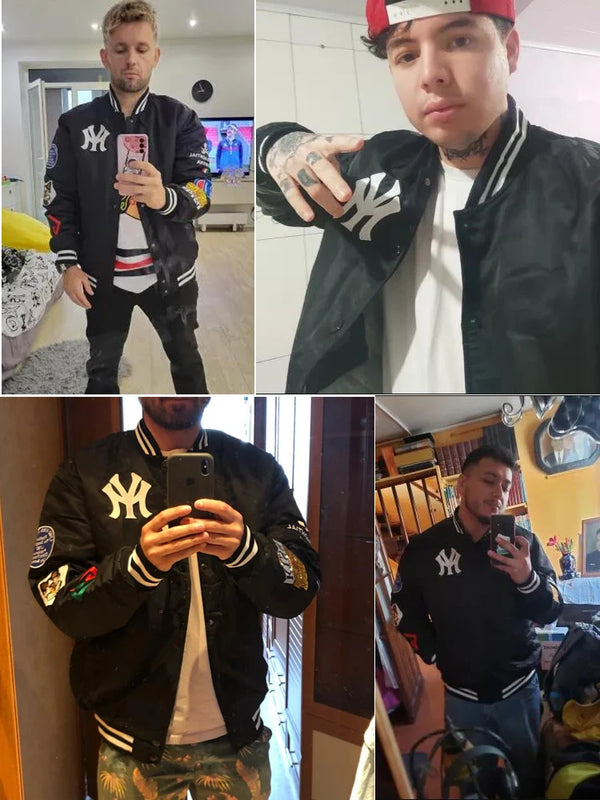 Autumn & Winter Bomber Jacket Men Embroidery Streetwear Slim Fit Baseball Collar Jackets Coats Casual Outwear Windbreaker Women