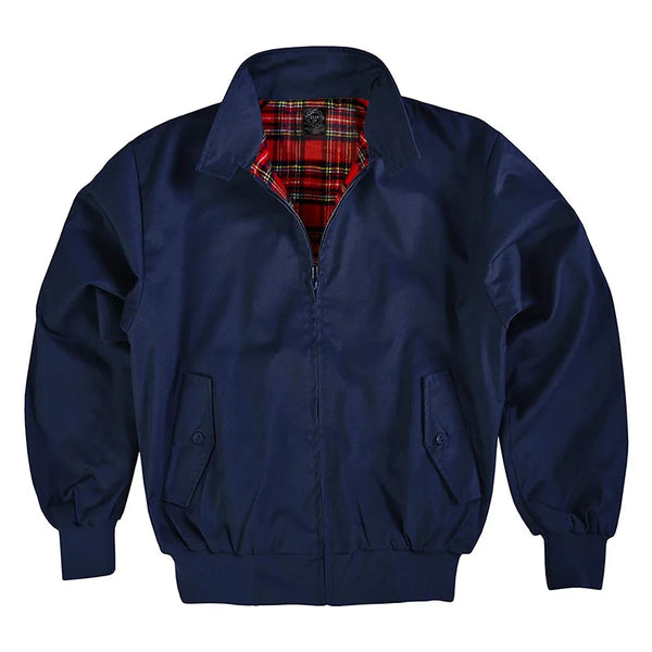 Chamarras Para Ho European Solid Harrington Jackets Autumn Loose Checked Retro Coat Vintage Bomber Men Windbreaker Jacket