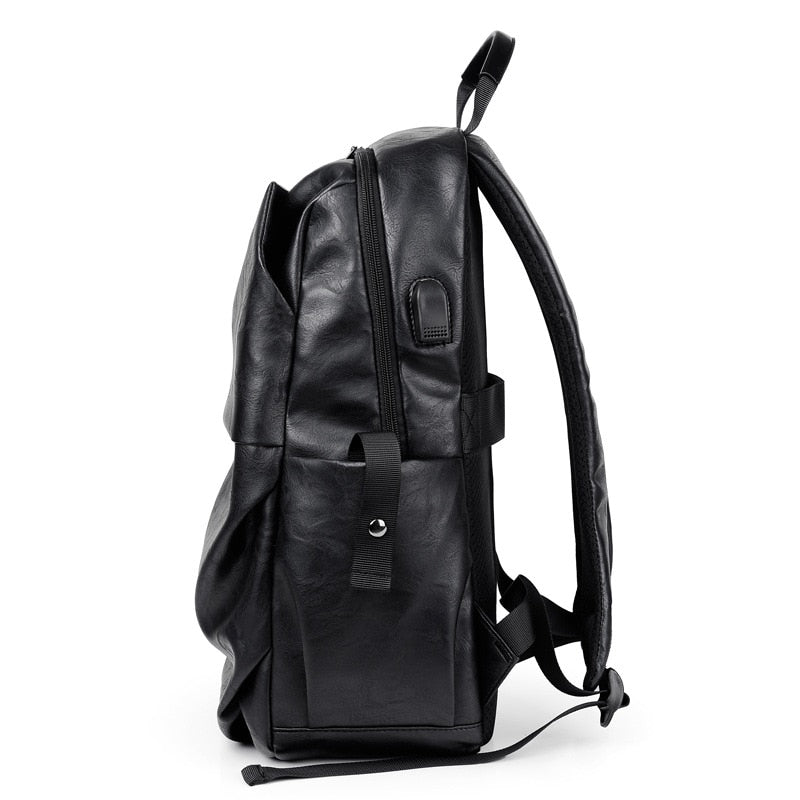 High Quality Leather Men's Travel Backpack.