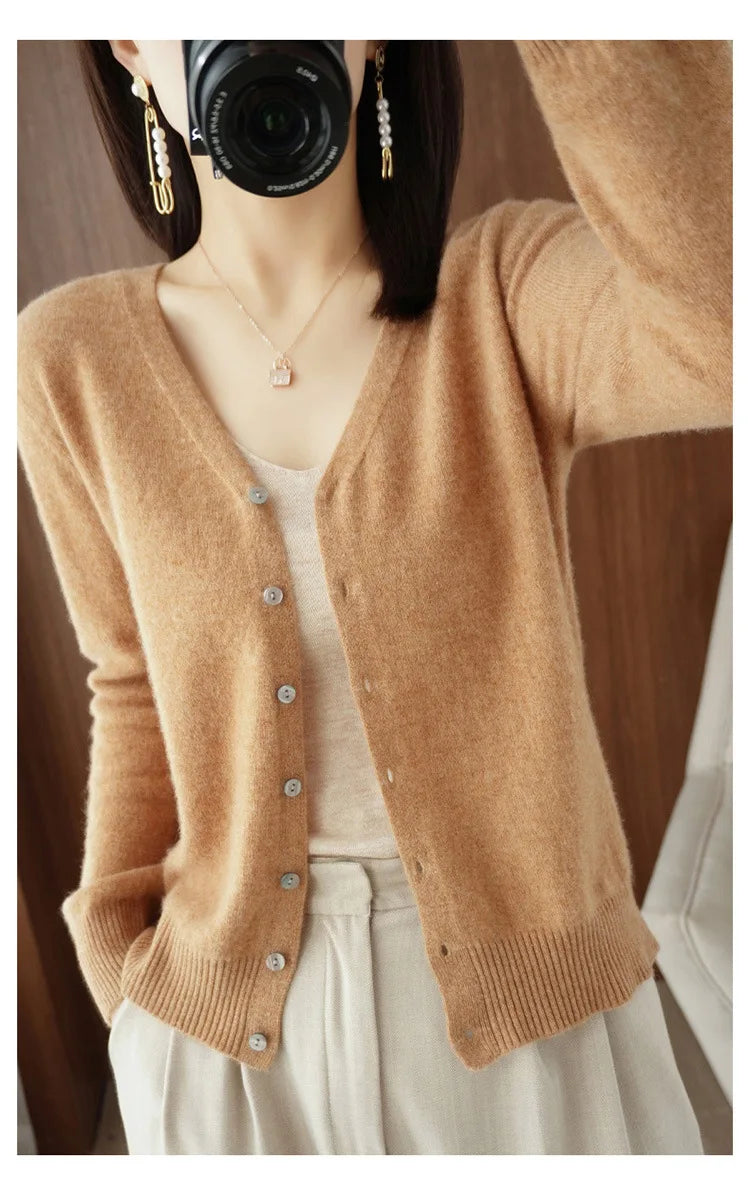 Women Cardigans 2025 Autumn Winter Single Breasted Knitwears Long Sleeve Warm Knit Cardigan Korean Fashion Spring casual Sweater
