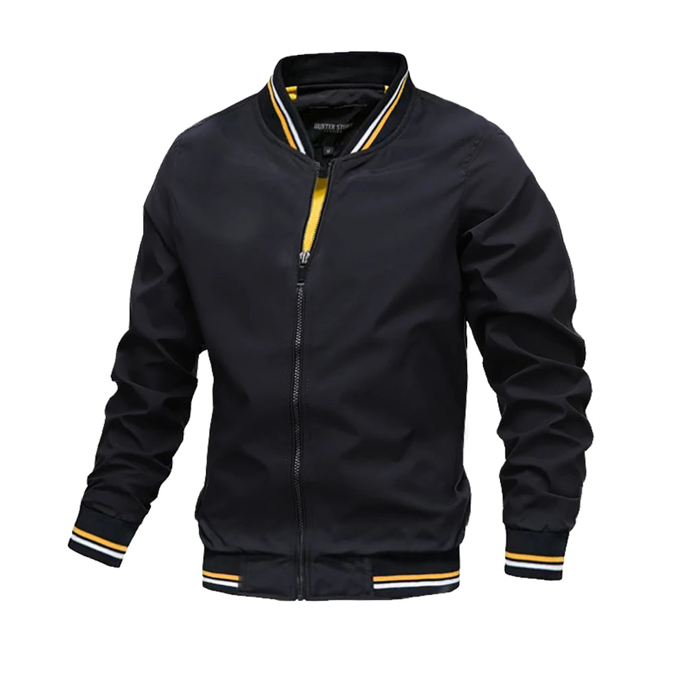 Spring Autumn Bomber Jacket Men Casual Windbreaker Jacket Coat Men High Quality Outwear Zipper Stand Collar Military Jacket Mens