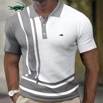 Men's Polo Shirt Short Sleeve Slim Figure Breathable Work Polo Shirt.