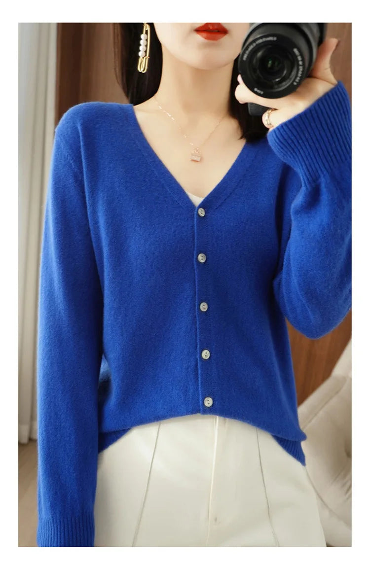 Women Cardigans 2025 Autumn Winter Single Breasted Knitwears Long Sleeve Warm Knit Cardigan Korean Fashion Spring casual Sweater