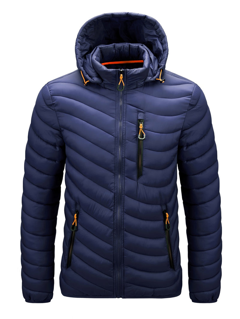 Men's Warm Jacket, Parkas, Casual Lightweight Cotton Padded Jacket.