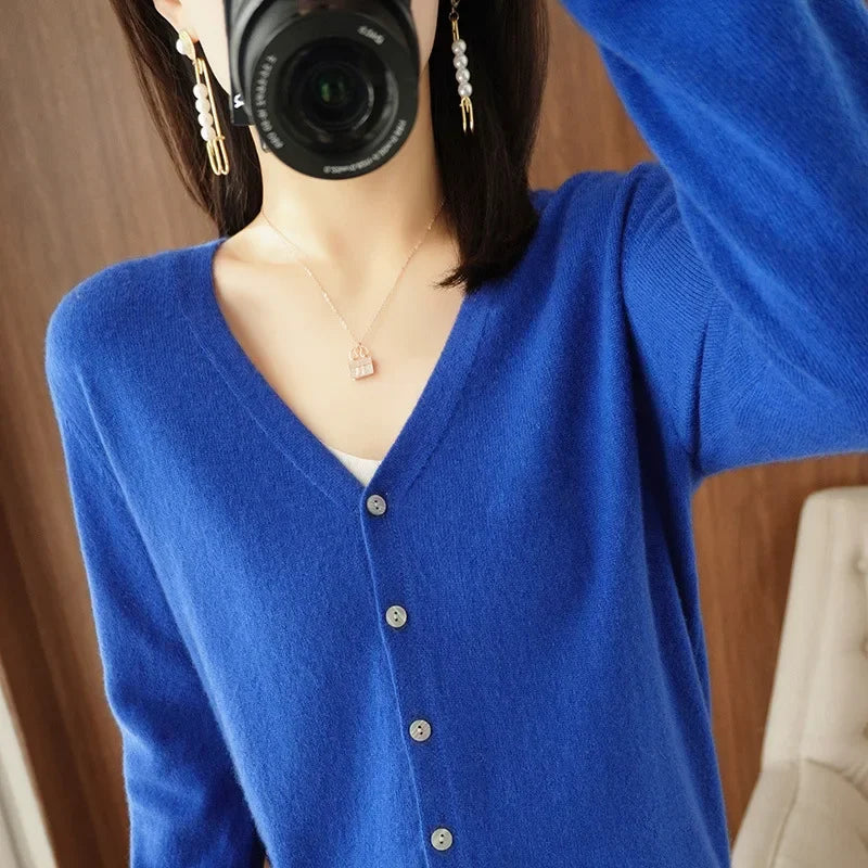 Women Cardigans 2025 Autumn Winter Single Breasted Knitwears Long Sleeve Warm Knit Cardigan Korean Fashion Spring casual Sweater