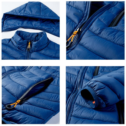 Men's Warm Jacket, Parkas, Casual Lightweight Cotton Padded Jacket.