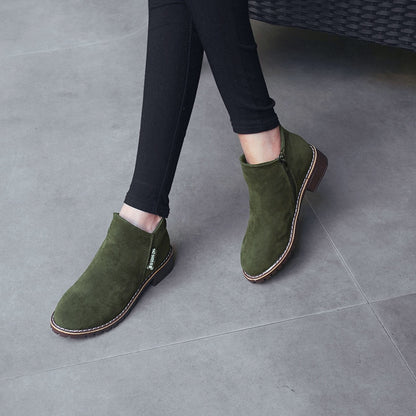 Women's Boots Autumn/Winter Boots. Ladies Ankle Boots Heels,  Suede Leather Boots