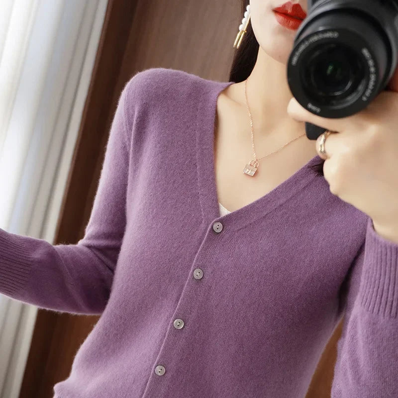 Women Cardigans 2025 Autumn Winter Single Breasted Knitwears Long Sleeve Warm Knit Cardigan Korean Fashion Spring casual Sweater
