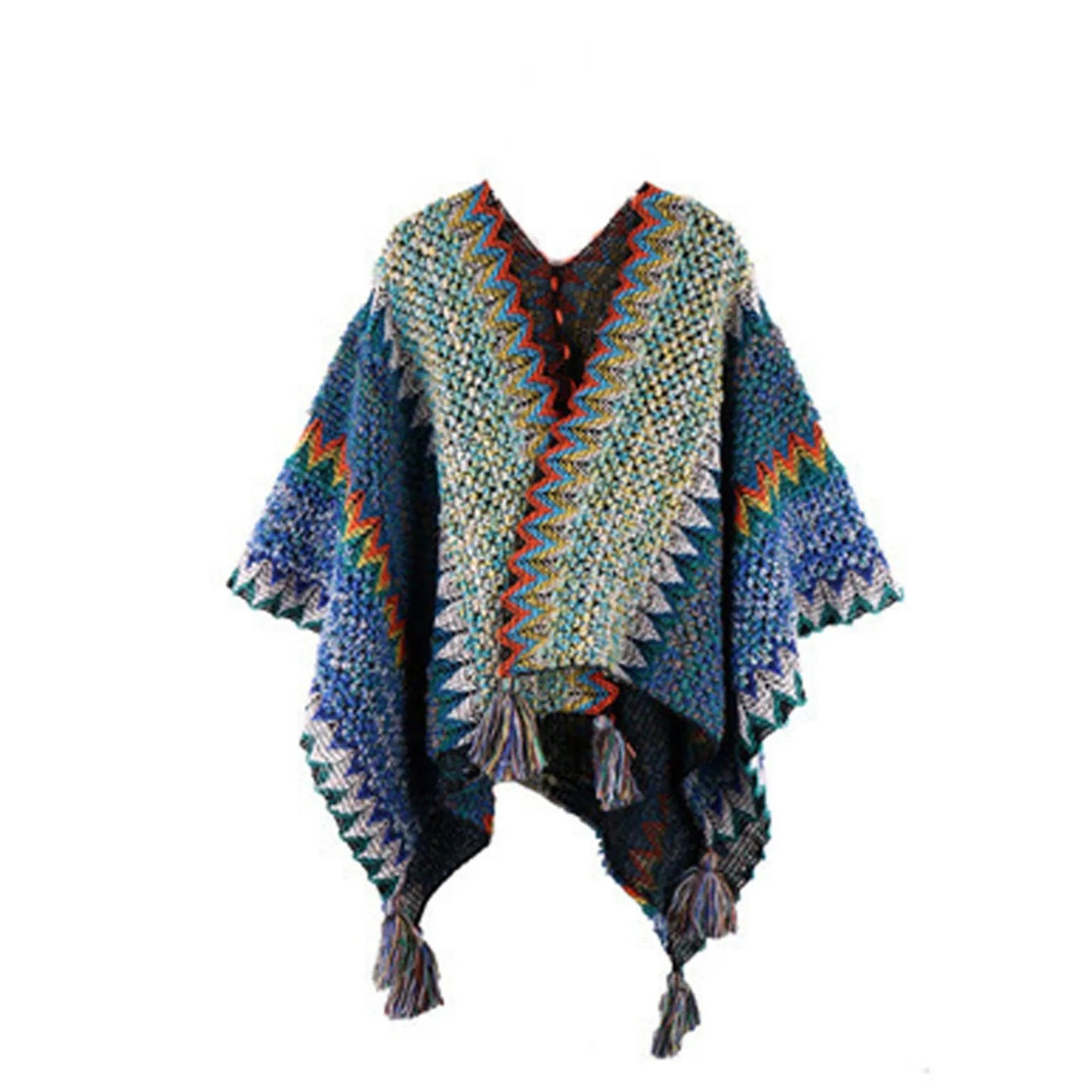 Winter Poncho Coat Women Outfits Casual Chaqueta Mujer Loose Sweater Clothing Vintage Pull Femme Knitted Cardigan Woman Jackets