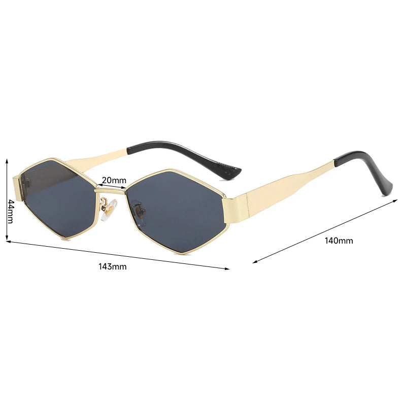 2024 New Fashion Sunglasses Women And Men UV400 Polygon Sunglass Brand Designer Eyewear Retro Sun Glasses With Box