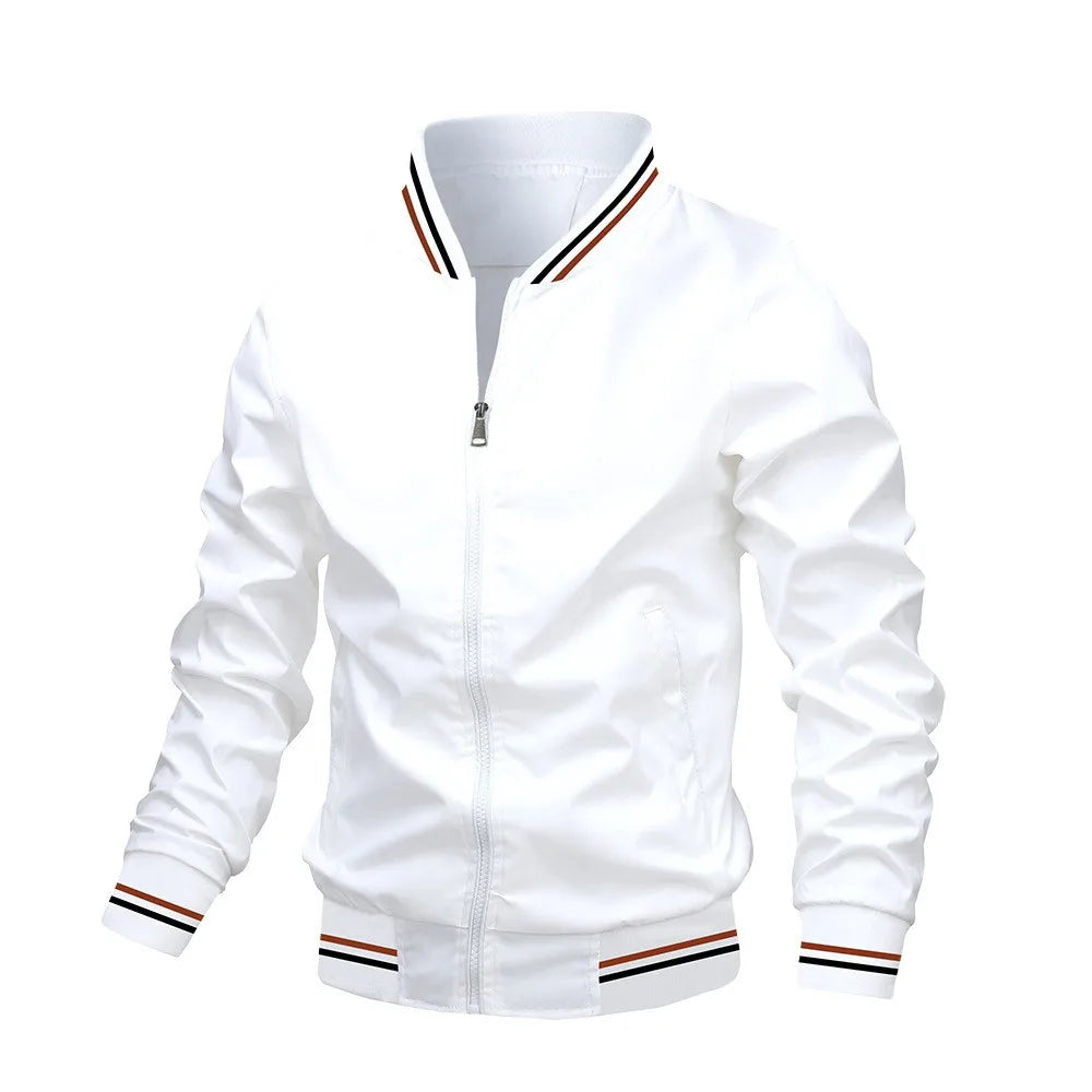 Spring Autumn Bomber Jacket Men Casual Windbreaker Jacket Coat Men High Quality Outwear Zipper Stand Collar Military Jacket Mens