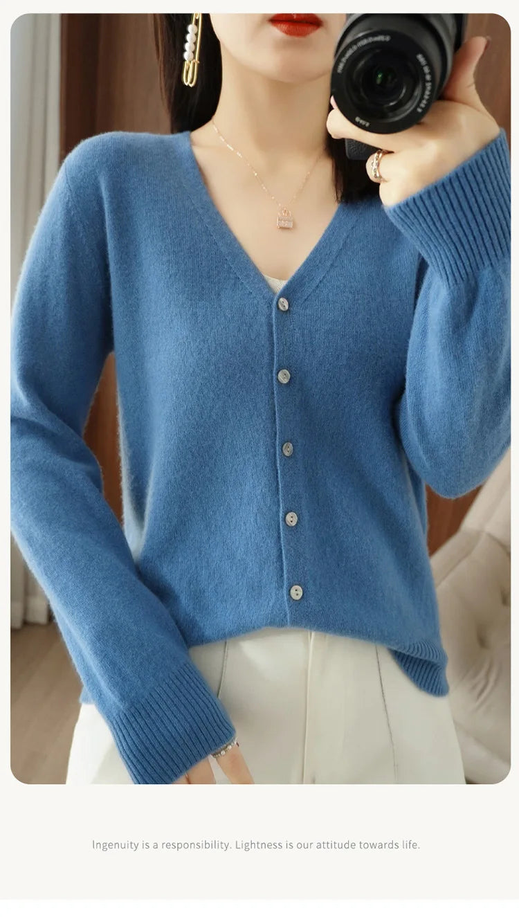 Women Cardigans 2025 Autumn Winter Single Breasted Knitwears Long Sleeve Warm Knit Cardigan Korean Fashion Spring casual Sweater