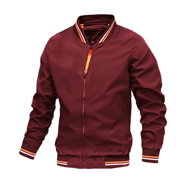 Spring Autumn Bomber Jacket Men Casual Windbreaker Jacket Coat Men High Quality Outwear Zipper Stand Collar Military Jacket Mens
