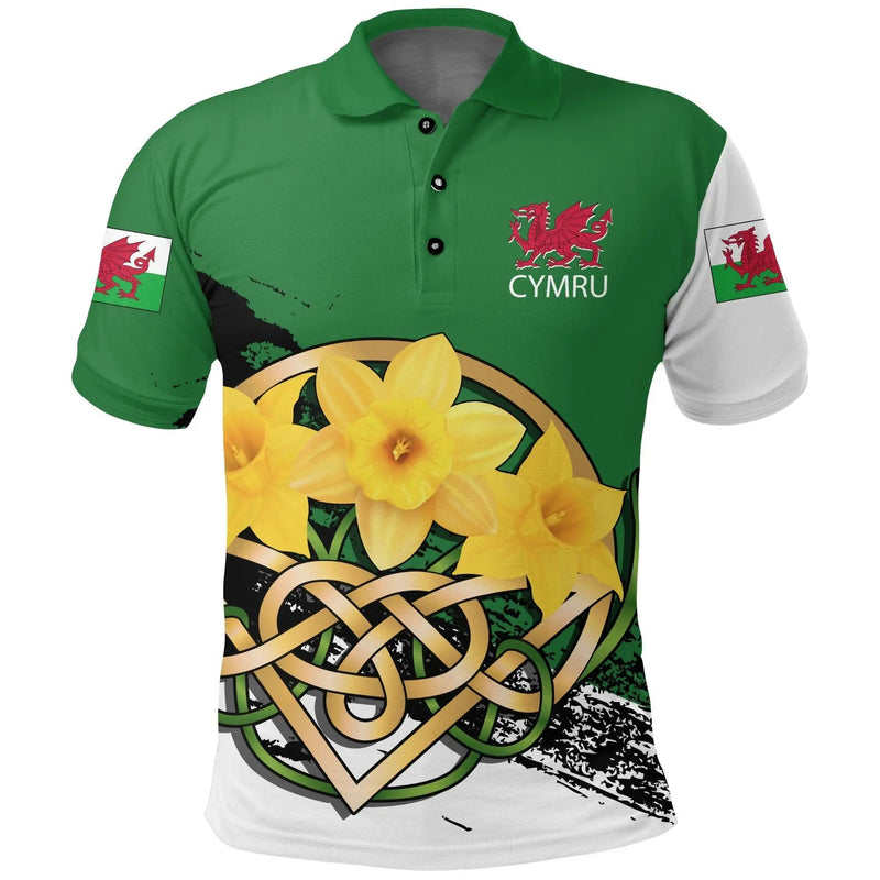 Wales Flag & Coat of Arms Customized Polo Shirt Summer Unisex Casual Streetwear Men's Fashion Loose Jersey Plus Size Sportswear