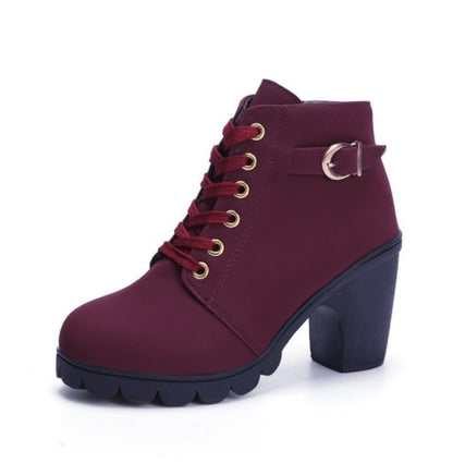 Women's Boots Autumn/Winter Boots. Ladies Ankle Boots Heels,  Suede Leather Boots