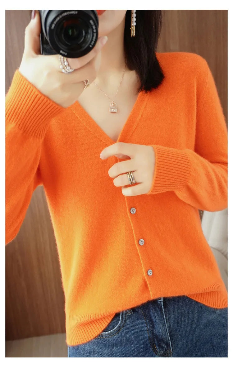Women Cardigans 2025 Autumn Winter Single Breasted Knitwears Long Sleeve Warm Knit Cardigan Korean Fashion Spring casual Sweater