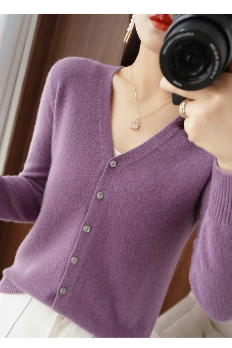 Women Cardigans 2025 Autumn Winter Single Breasted Knitwears Long Sleeve Warm Knit Cardigan Korean Fashion Spring casual Sweater