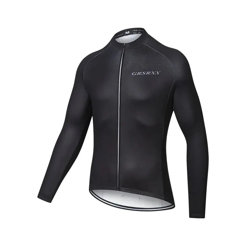 GRSRXX Cycling Jerseys Men Long Sleeve Cycling Fall Winter MTB Road Bike Riding Garment Breathable Road Bicycle Sportswear