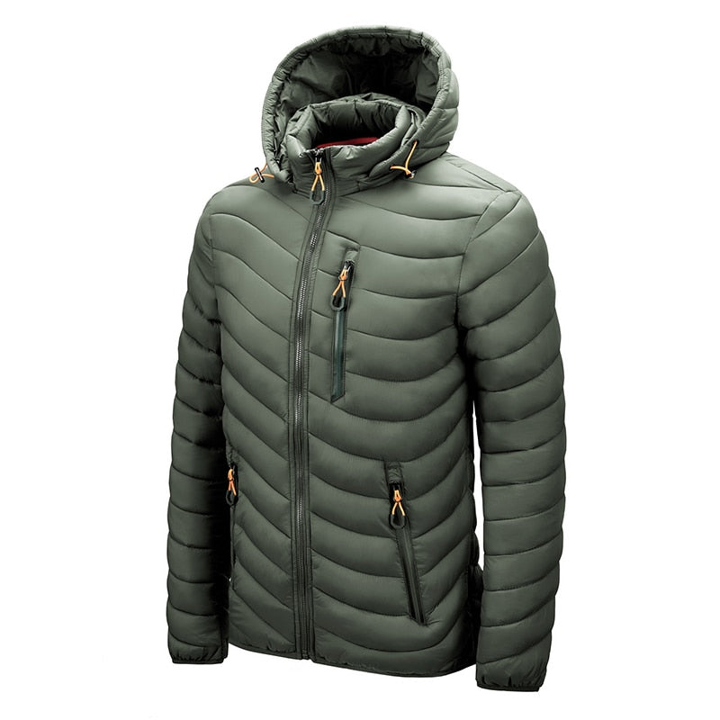 Men's Warm Jacket, Parkas, Casual Lightweight Cotton Padded Jacket.