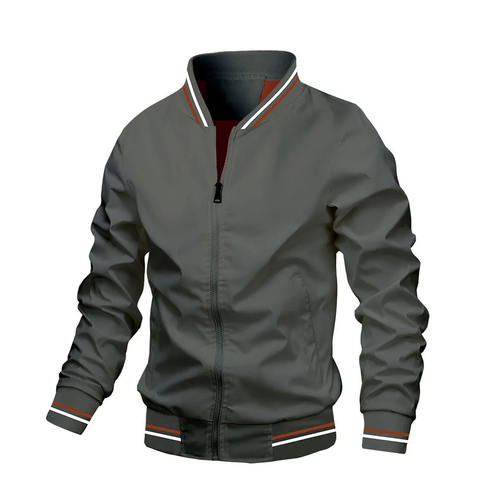 Spring Autumn Bomber Jacket Men Casual Windbreaker Jacket Coat Men High Quality Outwear Zipper Stand Collar Military Jacket Mens
