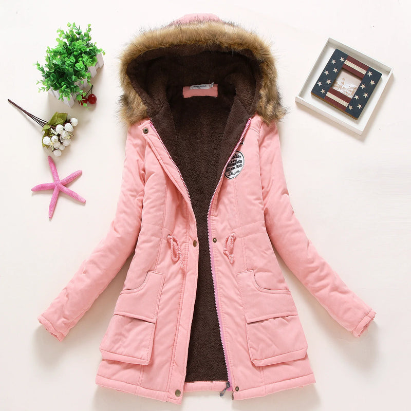 Ladies Autumn Winter Clothes Women Fashion Worm Artificial Lambs Wool Hooded Coat Female Student Girls Thickening Casual Jacket