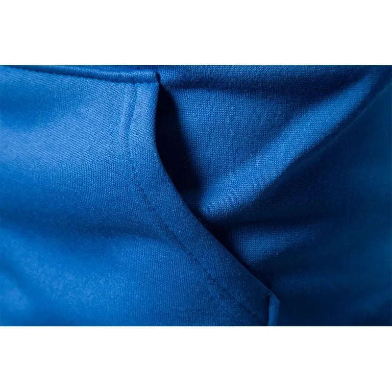 2023 New Fall Winter Zipper Fleece Men's Tracksuit Hoodies Pants Sweatshirts Two Piece Sets Suit Sportswear Brand Men Clothing