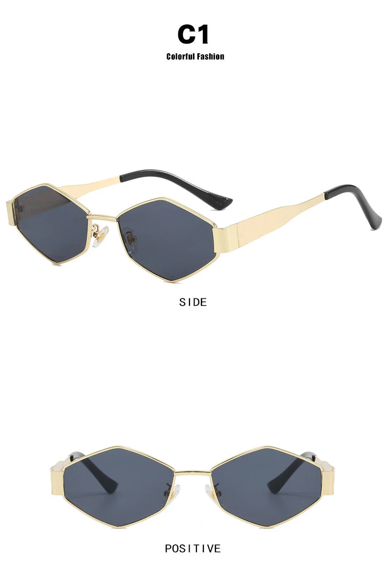 2024 New Fashion Sunglasses Women And Men UV400 Polygon Sunglass Brand Designer Eyewear Retro Sun Glasses With Box