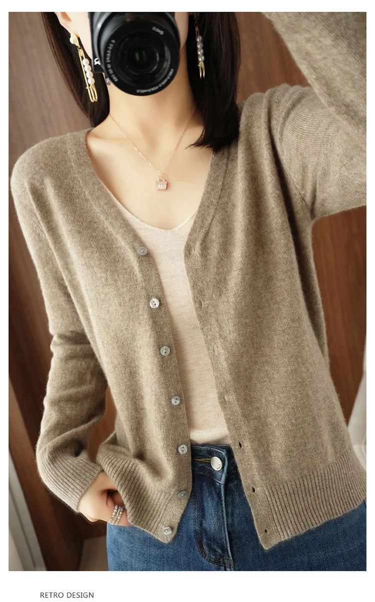 Women Cardigans 2025 Autumn Winter Single Breasted Knitwears Long Sleeve Warm Knit Cardigan Korean Fashion Spring casual Sweater