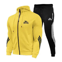 2024 2-piece Men's Sportswear, Casual Zipper Jacket and Pants, Harajuku Sportswear, Hoodie, Spring and Autumn Sportswear