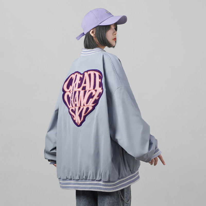 Korean Style Loose Love Country Tide Street BF Jacket