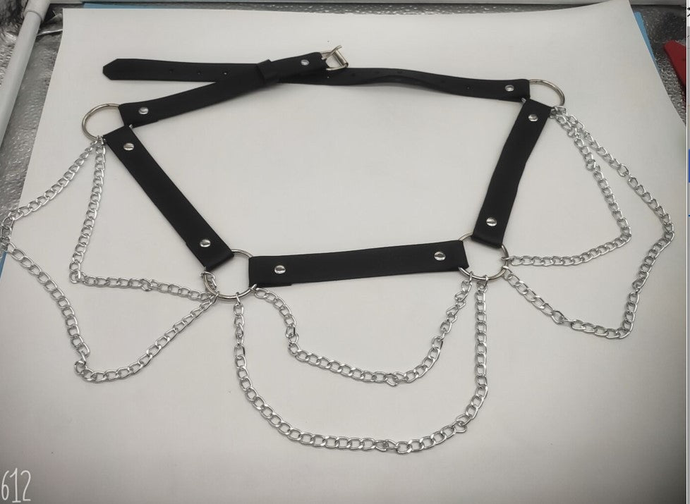 European And American New Punk Goth Chain Decoration Belt Personality Fashion Waist-controlled Circle Waist Chain