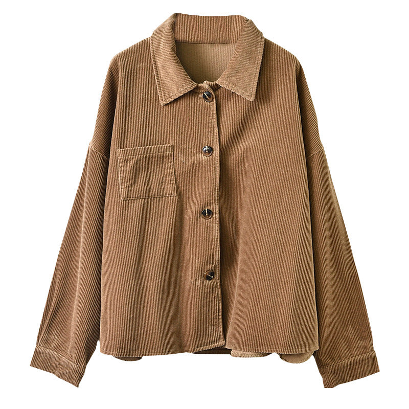 Women's Loose Retro Nostalgic Corduroy Coat