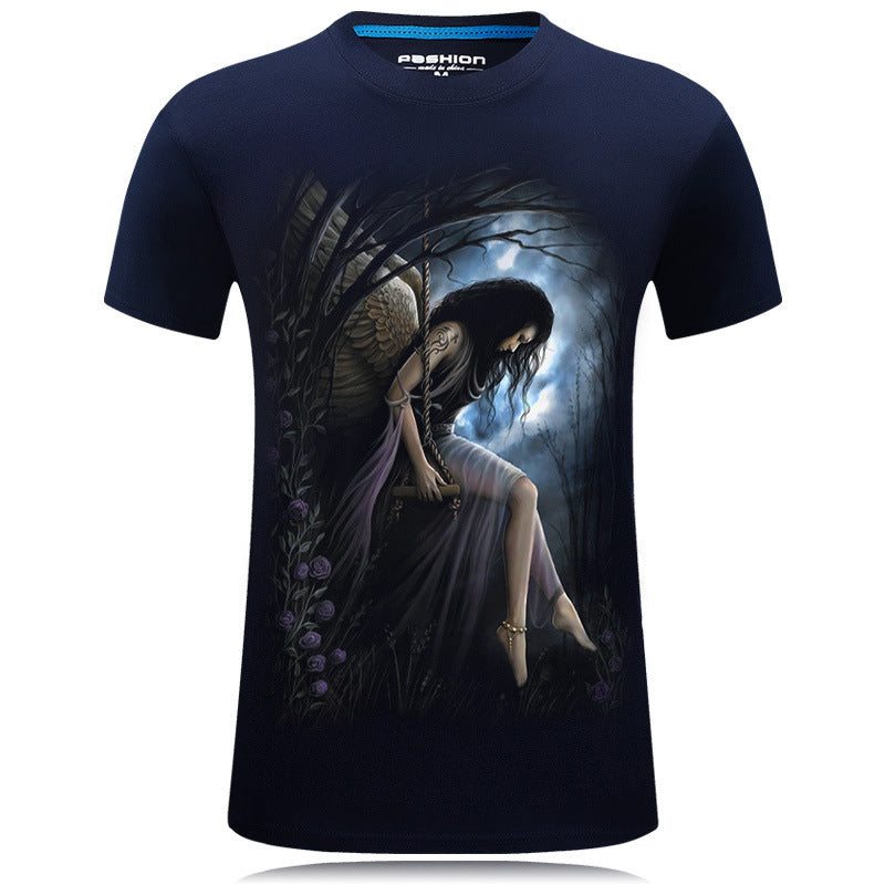 Men's new short sleeved T-shirt, 3D T-shirt pattern.