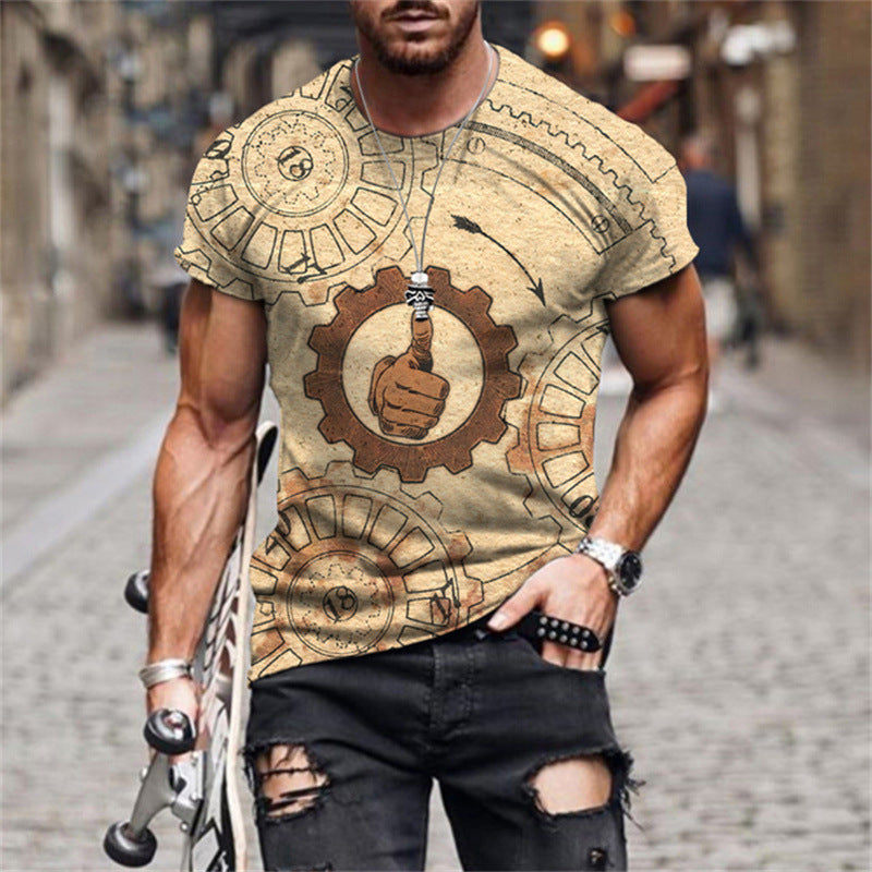 European And American Men's T-shirt Street Wear,