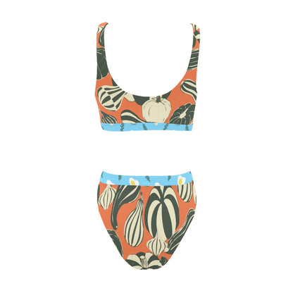 Sport Top & High-Waisted Bikini Swimsuit (Model S07)