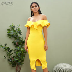 New Summer Sexy Off Shoulder Women Bandage Dress