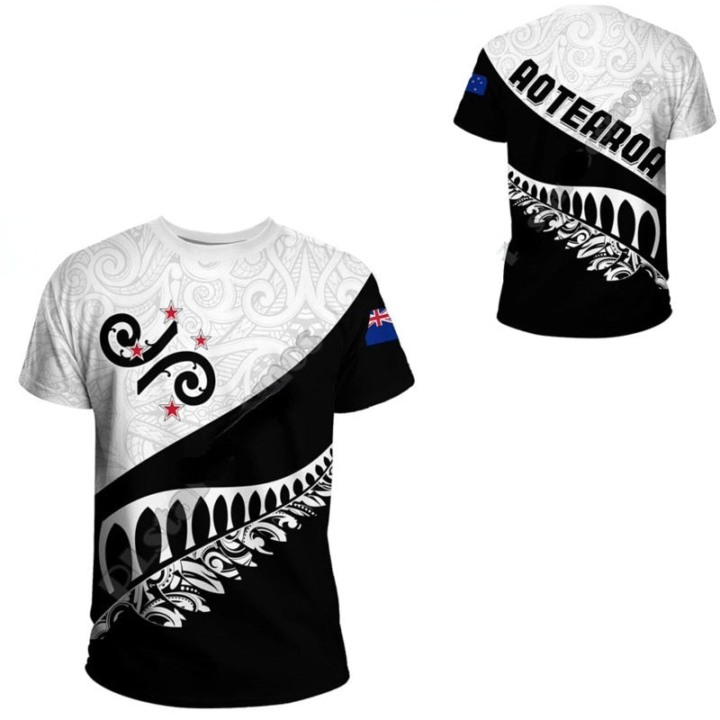 Casual New Zealand Rugby Short Sleeve Summer All Blacks fans T-Shirts