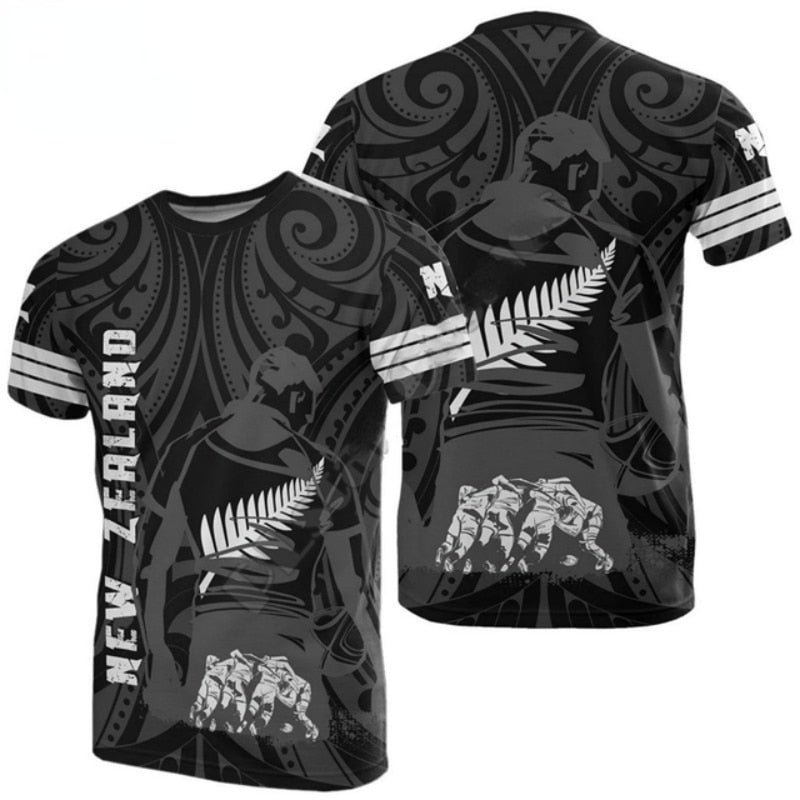Casual New Zealand Rugby Short Sleeve Summer All Blacks fans T-Shirts