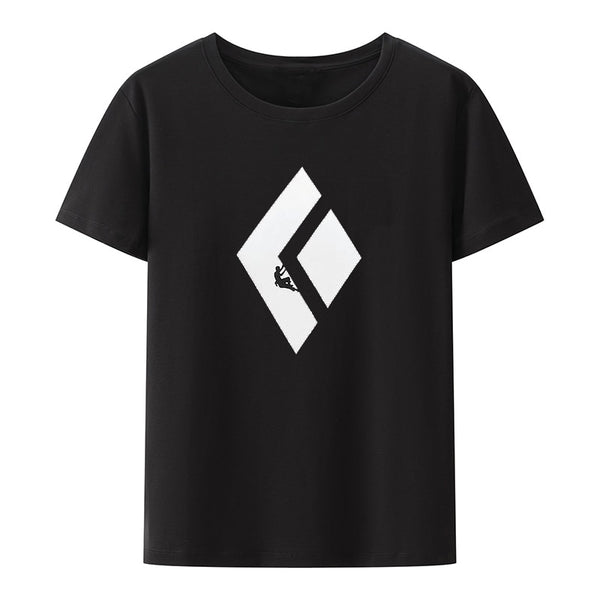 Mountaineering Logo T-Shirt for Men, Basic Style, Breathable, Camisetas Summer.